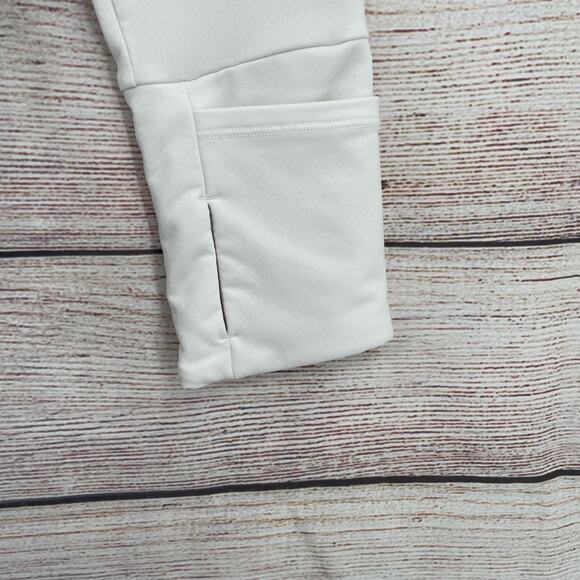 Athleta Whistler 1/4 Zip Pullover Sweatshirt Women's Size Small White Thumbhole - Picture 5 of 11